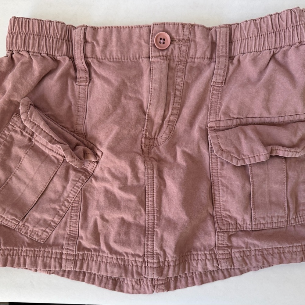BDG Girls Cargo Skirt in Dusty Rose Pink